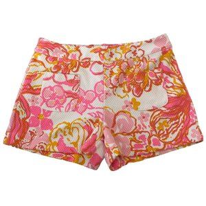 Lilly Pulitzer Alycia Pink White Floral Shorts 2